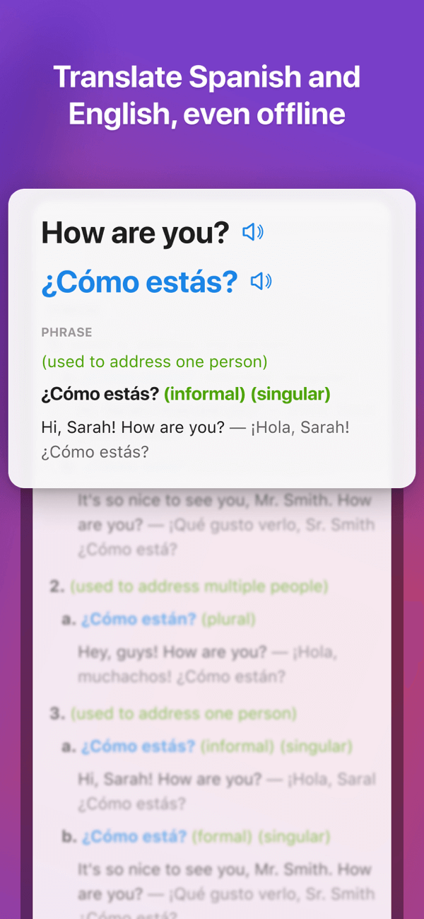 SpanishDict screenshot 2